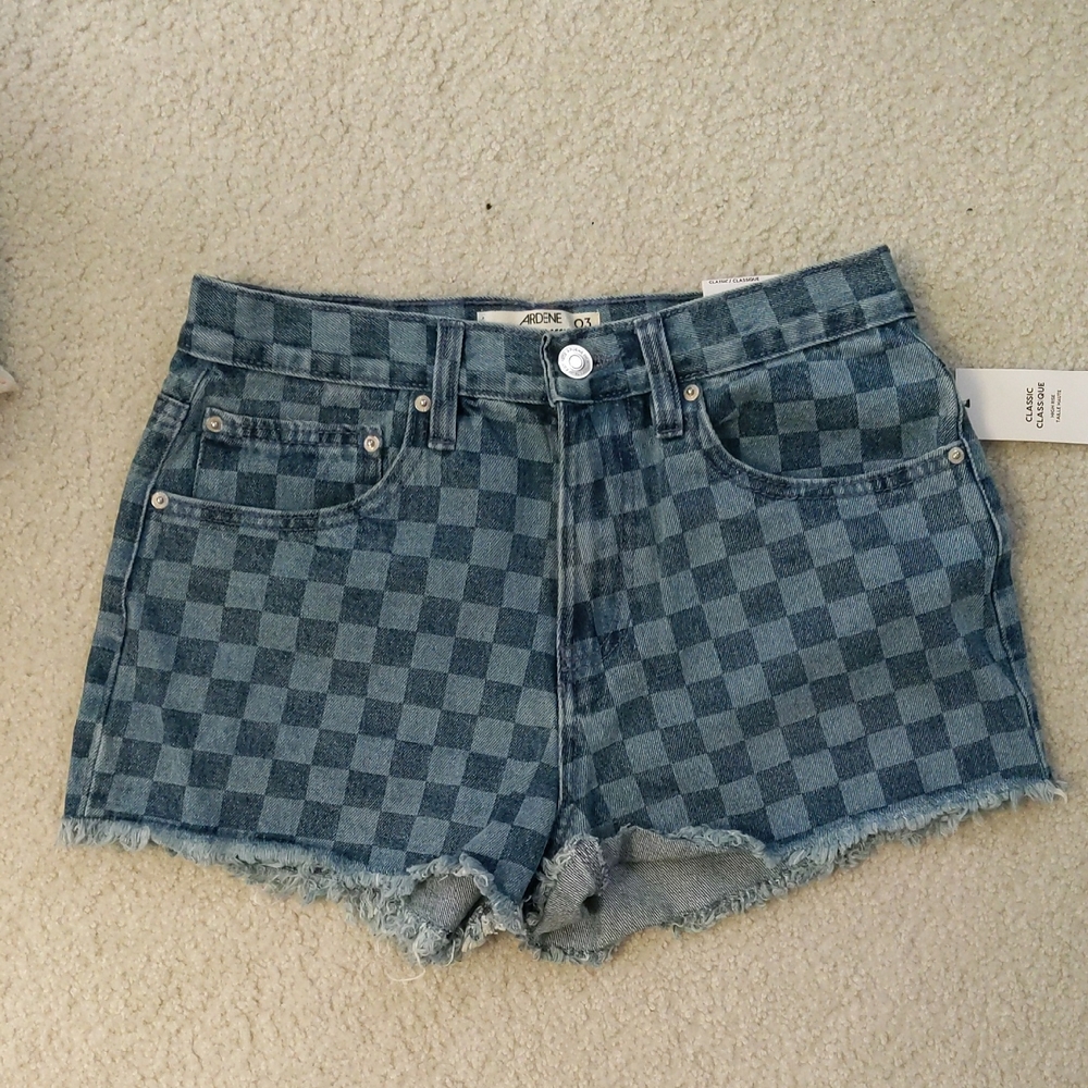 ⭐2/$22⭐ Ardene Blue Checkered Jean Shorts